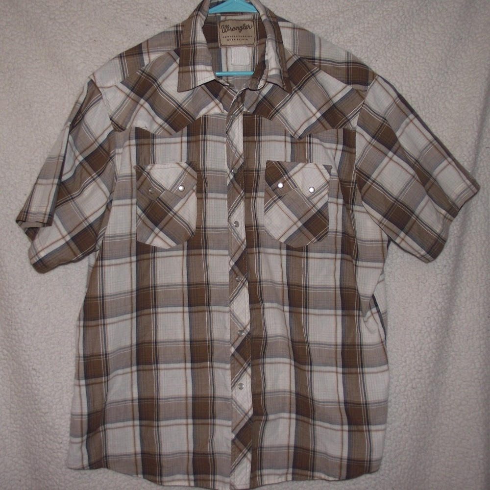 Wrangler Mens Western Fashion Pearl Snap Shirt